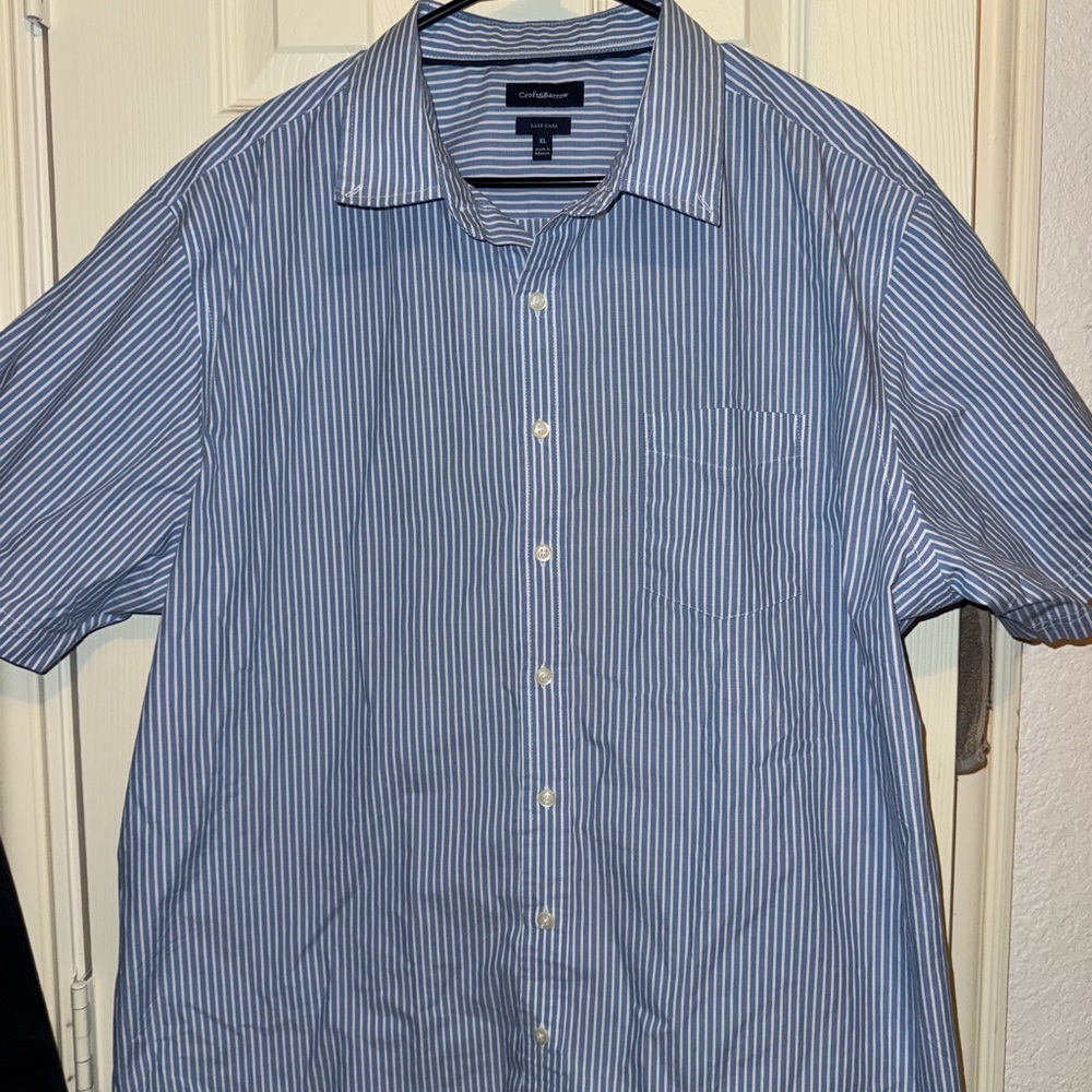 Croft & Barrow Men's Striped Blue Shirt